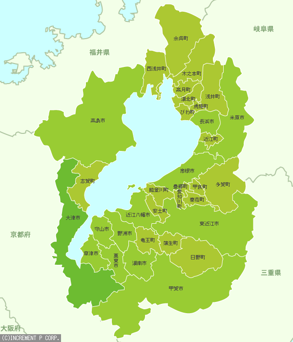 滋賀県地図(C)INCREMENT